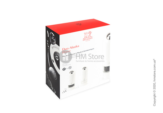 Набор электрических мельниц для перца и соли Peugeot Alaska 17 см, 2 предмета, White