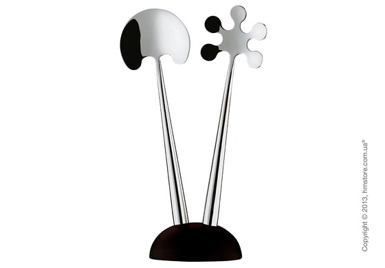 Ложки для салата на подставке Bugatti Fresco, Хром