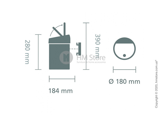 Ведро для мусора Brabantia Touch Bin 3 л, Champagne