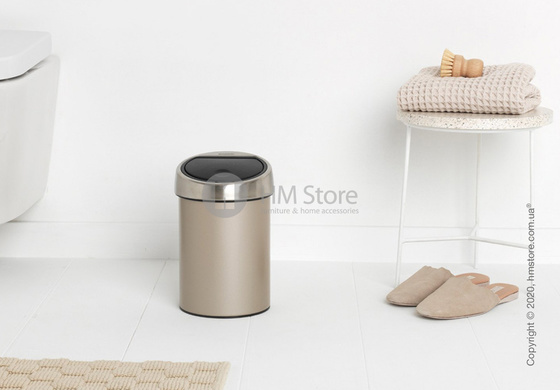 Ведро для мусора Brabantia Touch Bin 3 л, Champagne