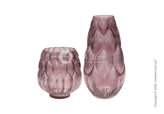 Ваза стеклянная Bona Di Artichoke, 20 см, Violet