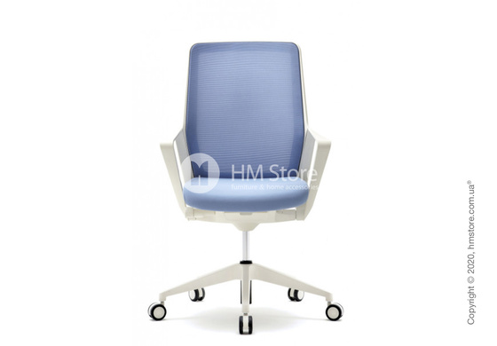 Кресло офисное на колесиках Enran Flo High, White and Blue