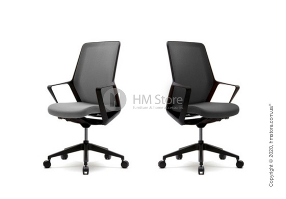 Кресло офисное на колесиках Enran Flo High, White and Grey