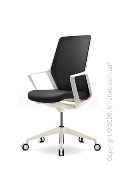 Кресло офисное на колесиках Enran Flo High, White and Grey