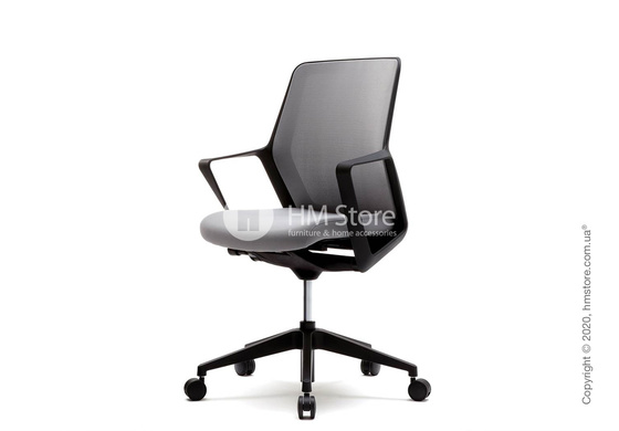 Кресло офисное на колесиках Enran Flo High, Black and Grey
