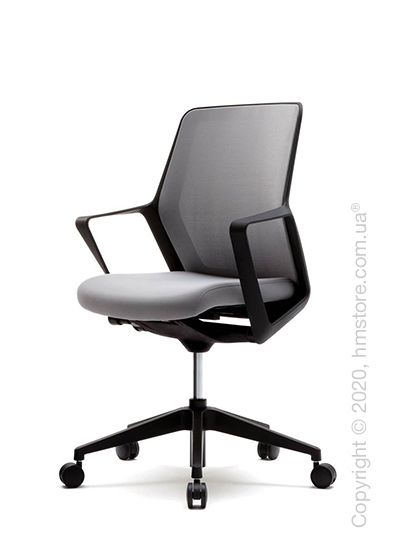 Кресло офисное на колесиках Enran Flo High, Black and Grey