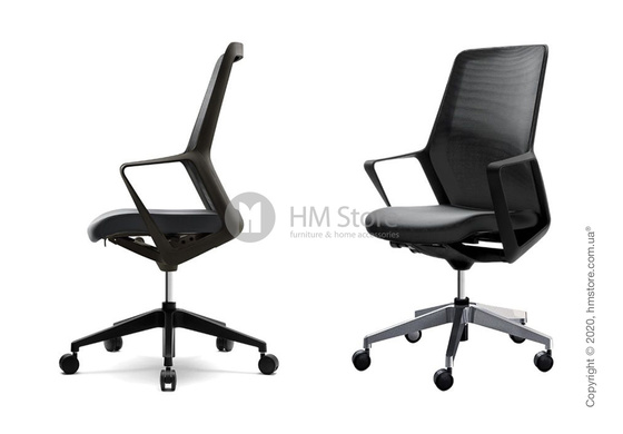 Кресло офисное на колесиках Enran Flo High, Black