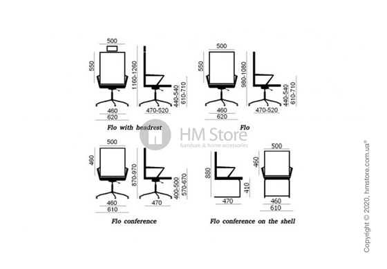 Кресло посетительское Enran Flo, White and Grey