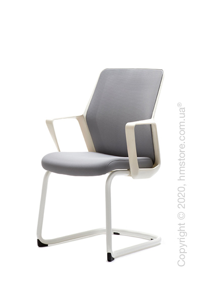 Кресло посетительское Enran Flo, White and Grey