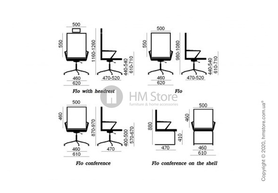 Кресло посетительское Enran Flo, Black and Blue