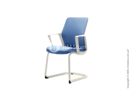 Кресло посетительское Enran Flo, White and Blue