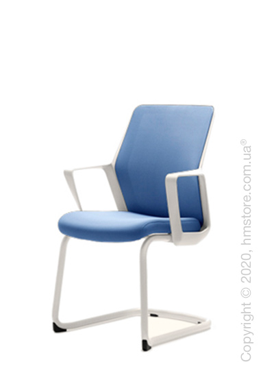 Кресло посетительское Enran Flo, White and Blue