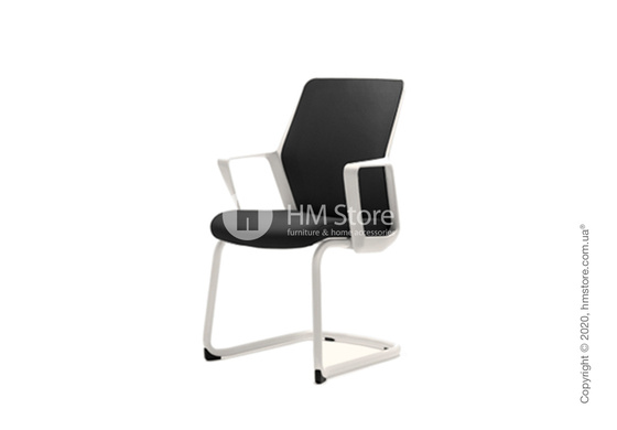 Кресло посетительское Enran Flo, White and Black