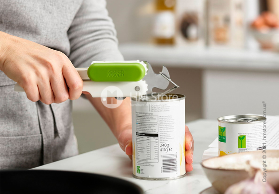 Нож консервный 3 в 1 Joseph Joseph Pivot, White and Green