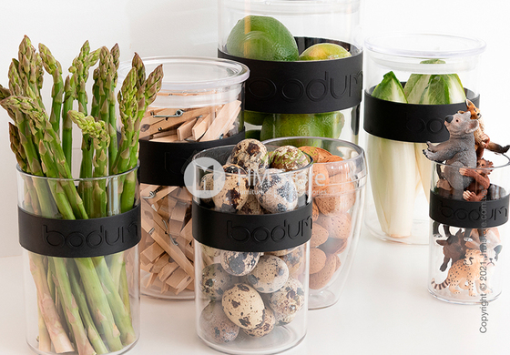 Набор емкостей для хранения сыпучих продуктов Bodum Presso 1 л, Black