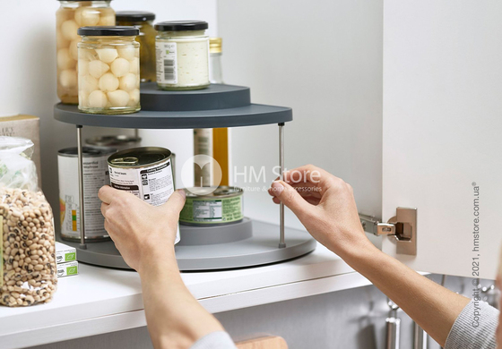Органайзер кухонный двухуровневый вращающийся Joseph Joseph CupboardStore, Grey