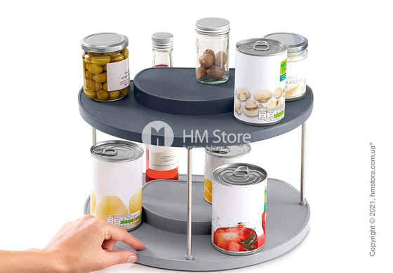 Органайзер кухонный двухуровневый вращающийся Joseph Joseph CupboardStore, Grey