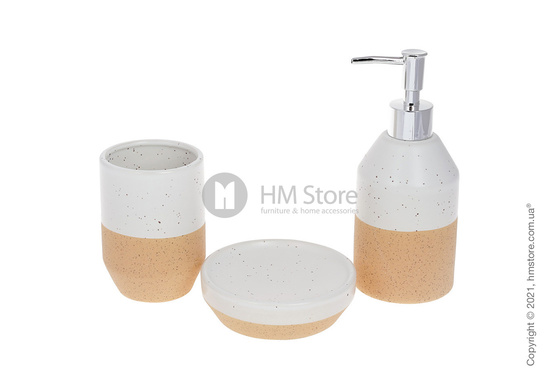 Набор аксессуаров для ванной комнаты Bona Di, White and Sand
