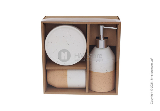 Набор аксессуаров для ванной комнаты Bona Di, White and Sand