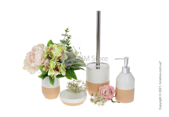 Набор аксессуаров для ванной комнаты Bona Di, White and Sand