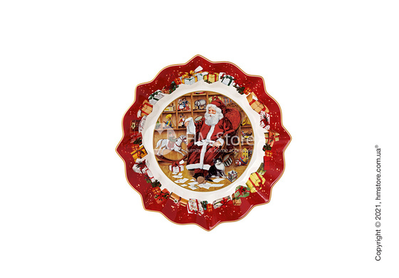 Блюдо для подачи глубокое Villeroy & Boch коллекция Toy's Fantasy Santa reads wish list, 25 см