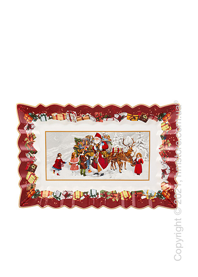 Блюдо для подачи прямоугольное Villeroy & Boch коллекция Toy’s Fantasy Santa and Сhildren, 35x23 см