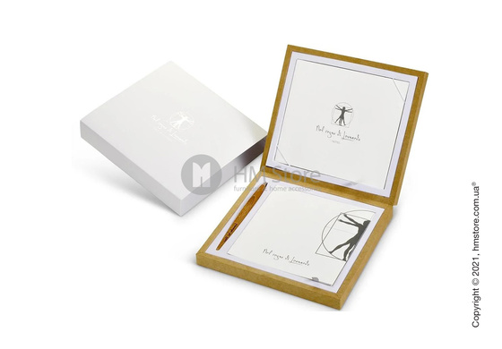 Ручка и блокнот Pininfarina коллекция Forever Set Leonardo Piuma, Pear Wood