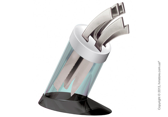 Набор ножей на подставке Bugatti Glamour Knife Bloc, Черный