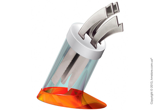 Набор ножей на подставке Bugatti Glamour Knife Bloc, Оранжевый