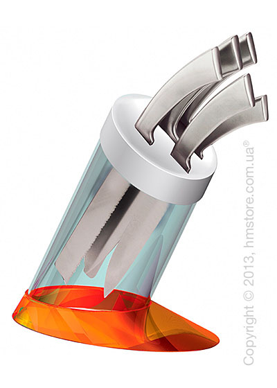 Набор ножей на подставке Bugatti Glamour Knife Bloc, Оранжевый