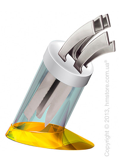 Набор ножей на подставке Bugatti Glamour Knife Bloc, Желтый