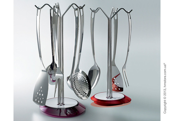 Набор кухонного инвентаря на подставке Bugatti Glamour, Зеленый