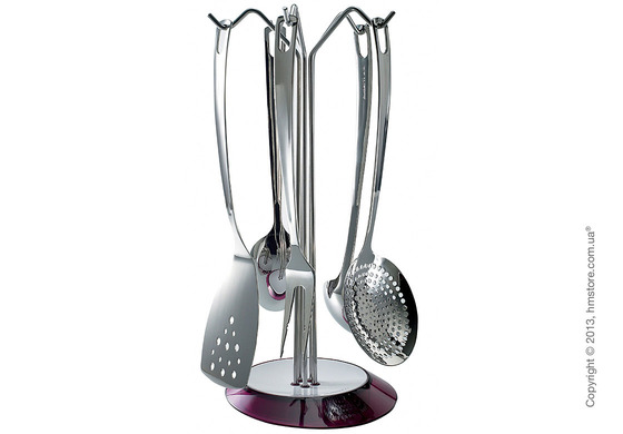 Набор кухонного инвентаря на подставке Bugatti Glamour, Сиреневый