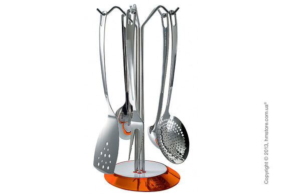 Набор кухонного инвентаря на подставке Bugatti Glamour, Оранжевый