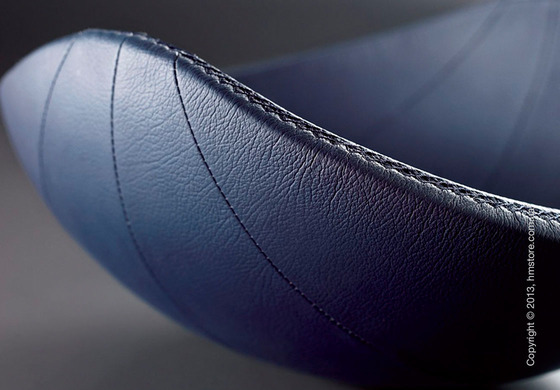 Фруктовница в коже Bugatti Individual Ninnananna Leather, Синяя