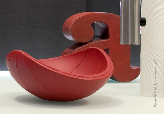 Фруктовница в коже Bugatti Individual Ninnananna Leather, Красная