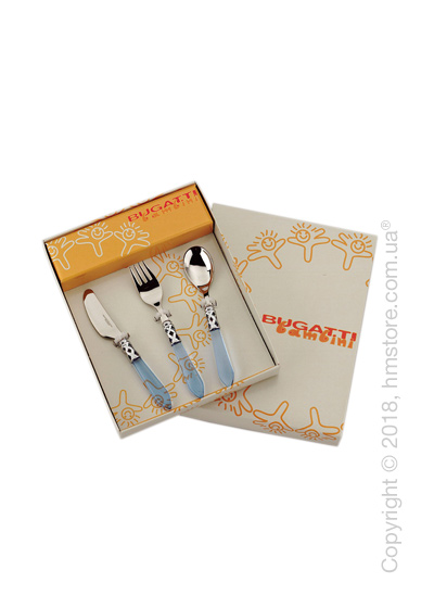 Набор столовых приборов детский Bugatti Aladdin, Синий, 3 предмета