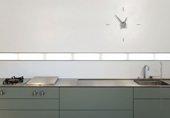 Часы настенные Nomon Puntos Suspensivos 4 I Wall Clock, Steel
