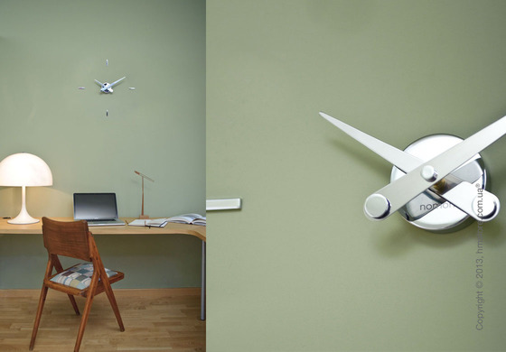 Часы настенные Nomon Puntos Suspensivos 4 I Wall Clock, Steel