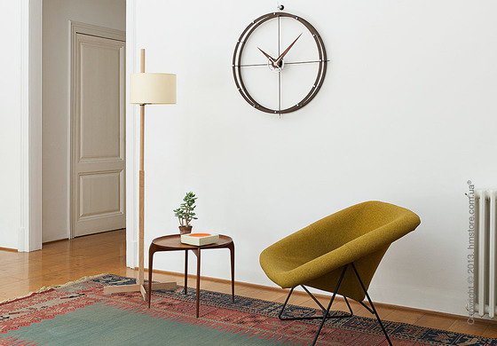 Часы настенные Nomon DOBLE O Wall Clock, Steel
