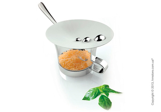 Чаша для пармезана с ложкой Bugatti Acqua Parmesan Cheese Bowl