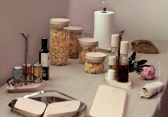 Набор емкостей для масла, уксуса, соли и перца на подставке Bugatti Trattoria Oil & Vinegar + Salt & Pepper