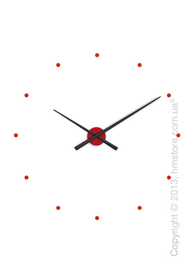 Часы настенные Nomon Oj Mixto Wall Clock, Black and Red