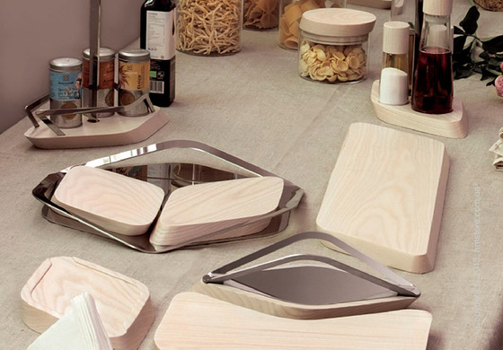 Поднос Bugatti Trattoria Tray, Хром