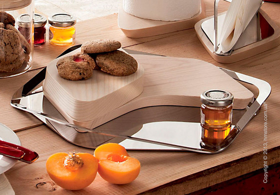 Поднос Bugatti Trattoria Tray, Хром