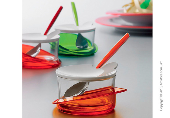 Емкость для пармезана / сахарница с ложкой Bugatti Glamour Parmesan Cheese Bowl, Сиреневая