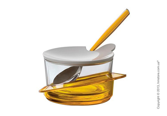 Емкость для пармезана / сахарница с ложкой Bugatti Glamour Parmesan Cheese Bowl, Желтая