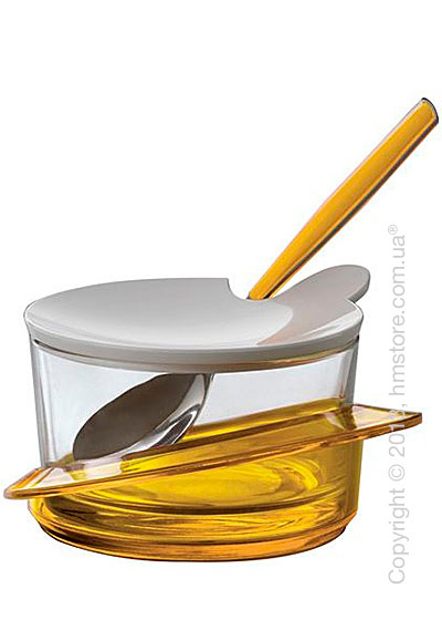 Емкость для пармезана / сахарница с ложкой Bugatti Glamour Parmesan Cheese Bowl, Желтая