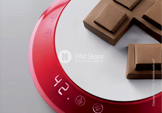 Весы кухонные с таймером Bugatti Glamour Scale and timer, Red