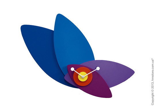 Часы настенные Progetti Petali Wall Clock, Blue